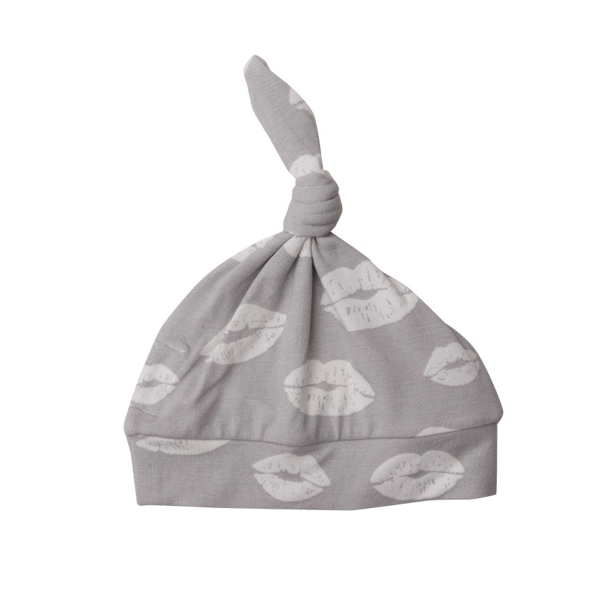 Accessories Angel Dear | Knot Beanie, Grey Kisses