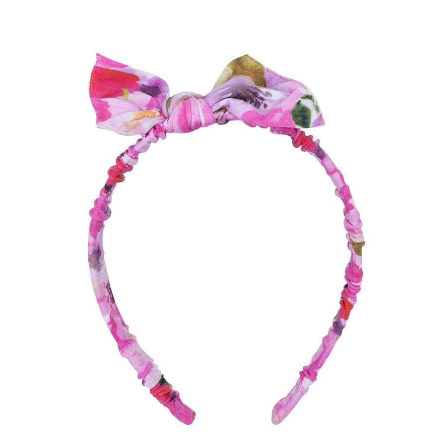 Girl Baby Bling Bows | Printed Tied Hard Headband, Delilah