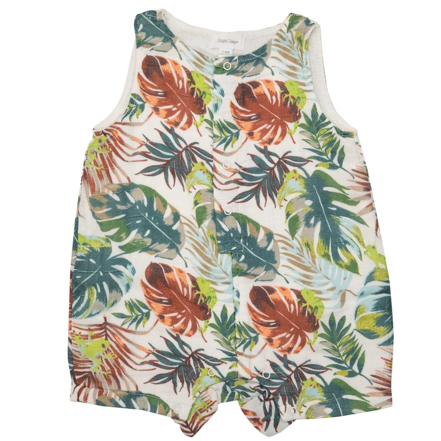 Boy Angel Dear | Shortie Romper, Tropical Tree Frog & Friends