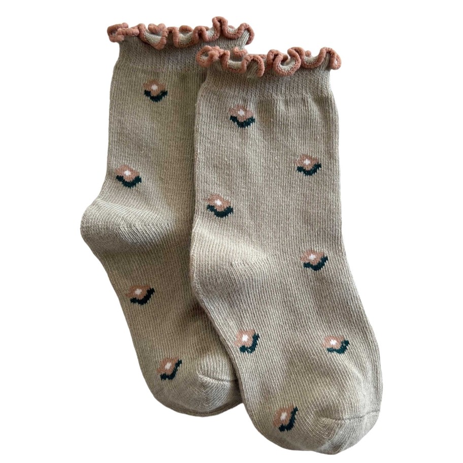 Accessories Sold by SpearmintLOVE | Lettuce Edge Socks, Sage Flower