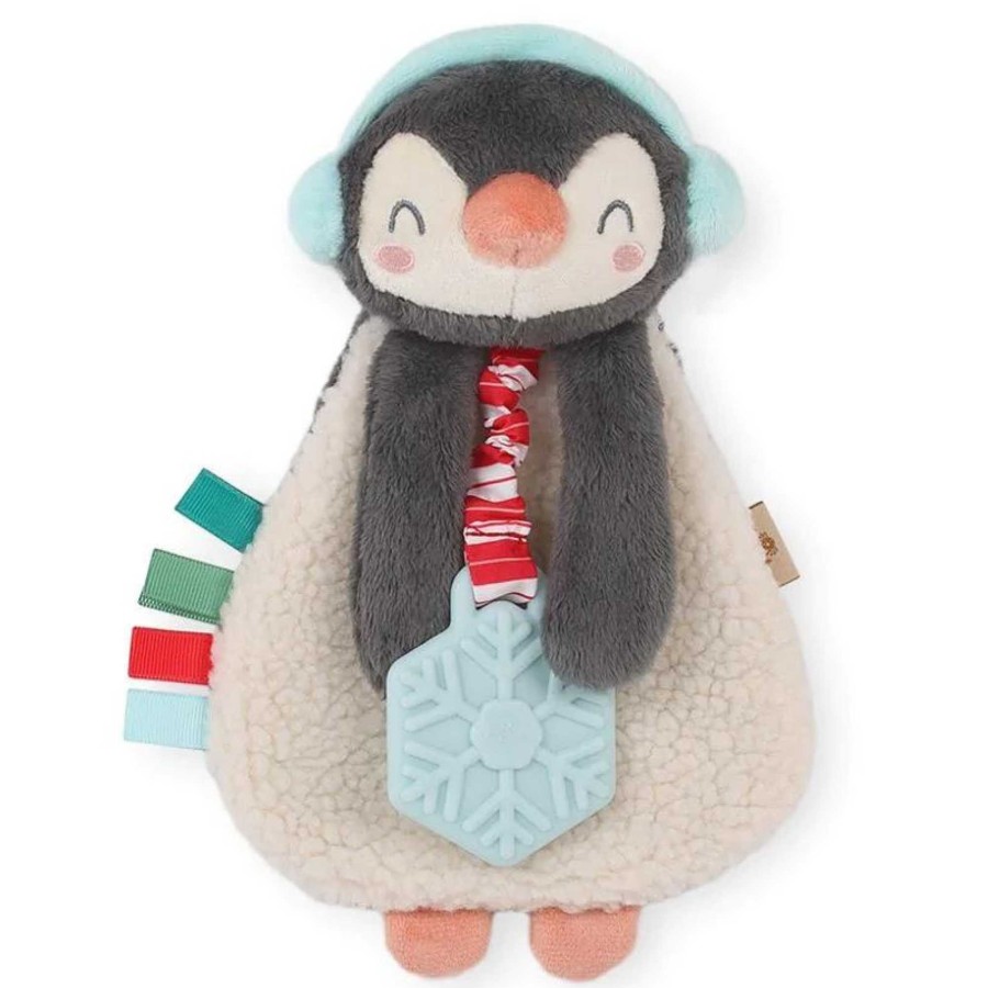 Baby Stuff Itzy Ritzy Toy Animals | Itzy Lovey Plush Teether Toy, Holiday Penguin