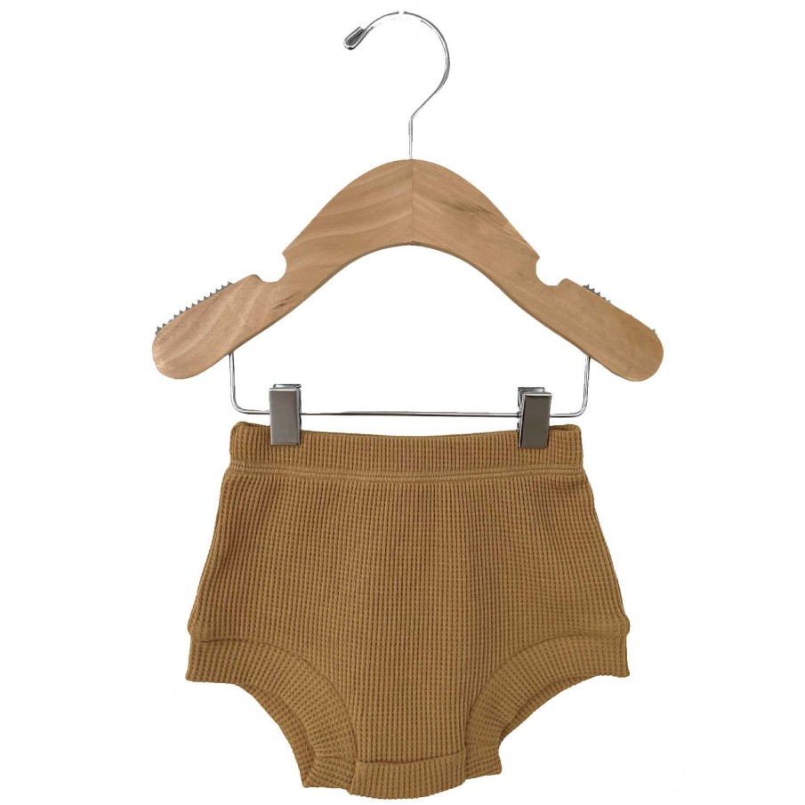 Boy SpearmintLOVE | Organic Cotton Waffle Shorts, Honey