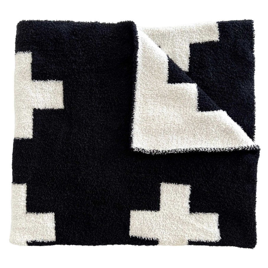 Baby Stuff phufy | Phufy Bliss Blanket, Black/White Cross