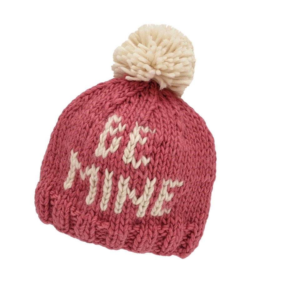 Accessories Huggalugs | Valentine'S Day Knit Pom Hat, Be Mine