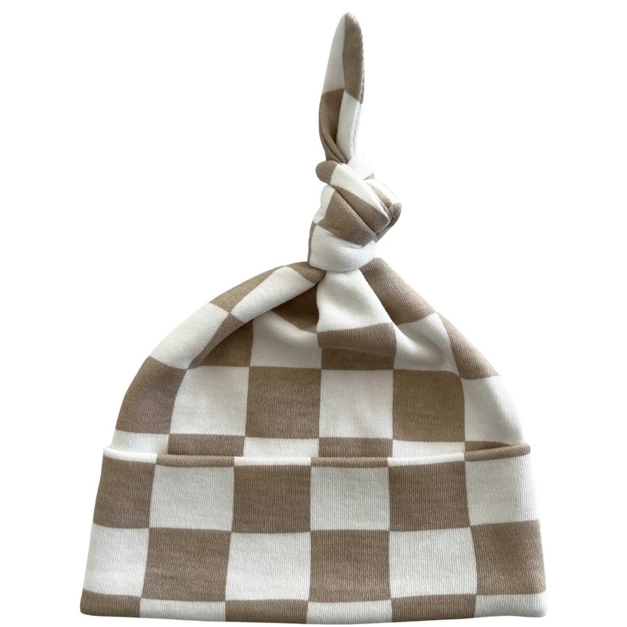 Boy SIIX Collection | Tiramisu Checkerboard / Organic Beanie