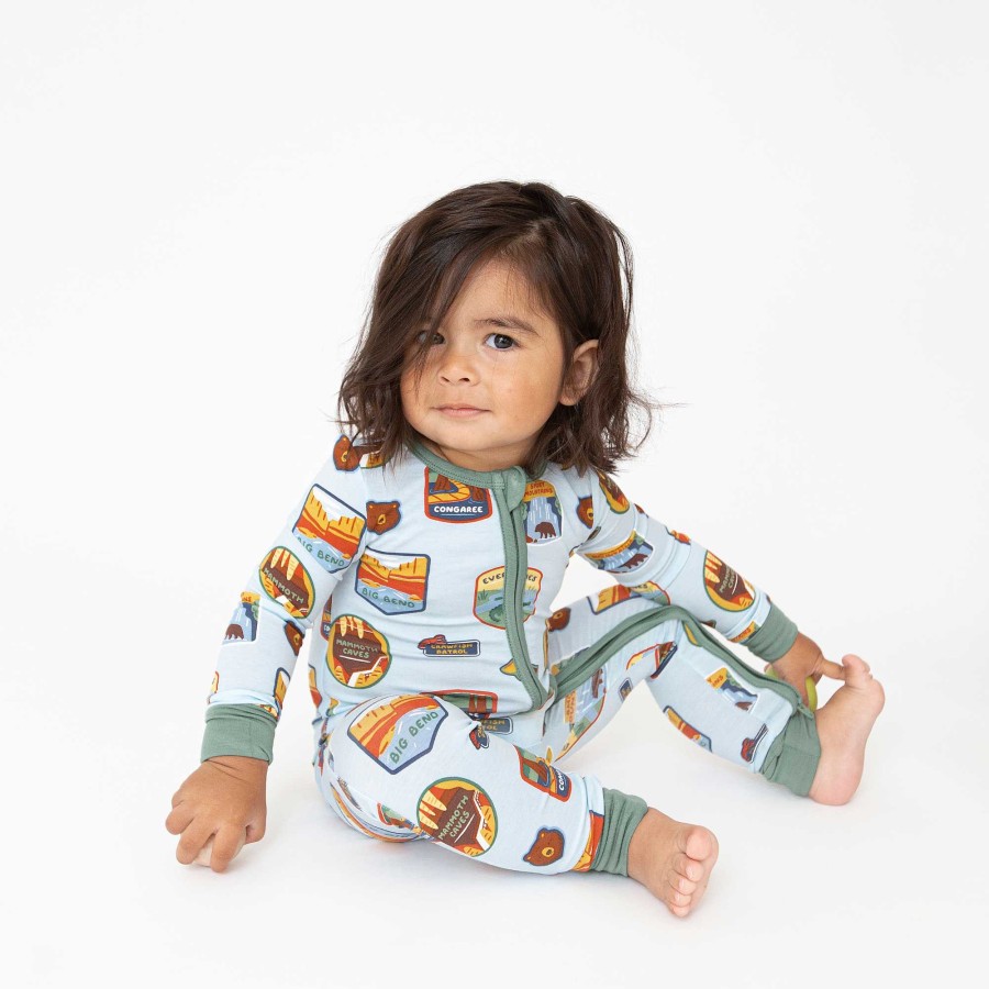 Boy Angel Dear | 2 Way Zip Romper, National Parks Patches Southeast