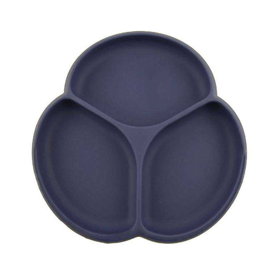 Baby Stuff Glitter & Spice Plates | Silicone Suction Plate, Midnight Blue