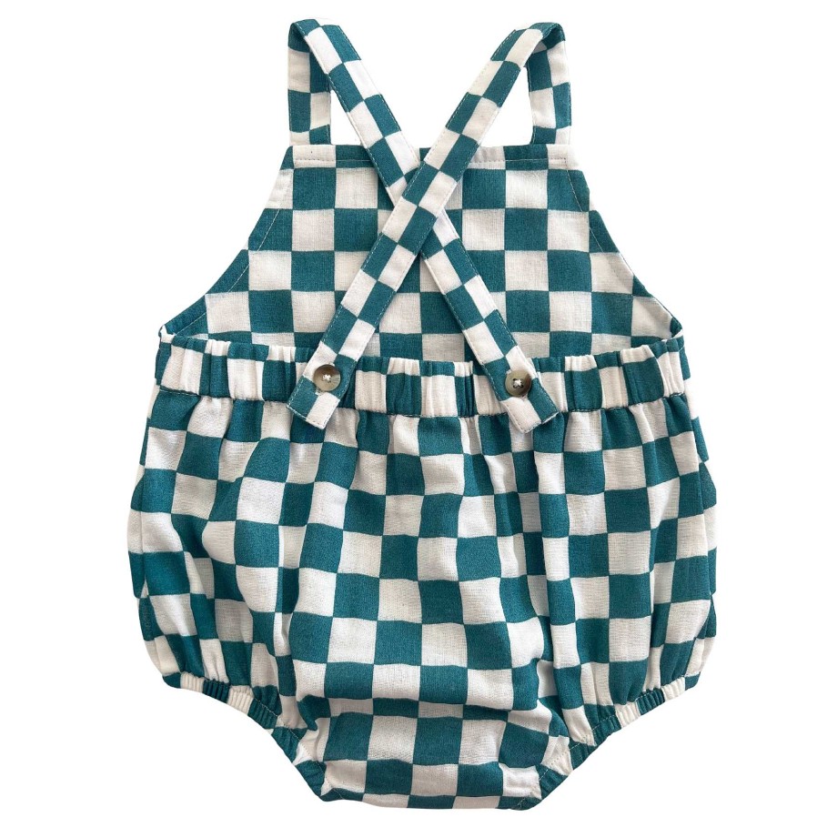 Boy SIIX Collection | Pacific Checkerboard / Organic August Sunsuit