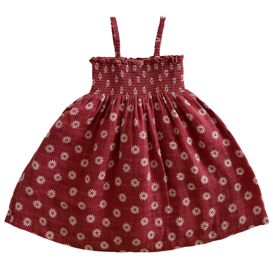 Girl Angel Dear | Muslin Smocked Tube Dress, Daisy Dot