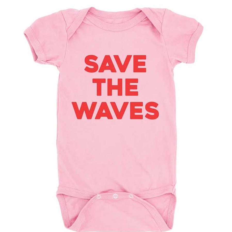 Girl Feather 4 Arrow | Graphic Bodysuit, Save The Waves Pink