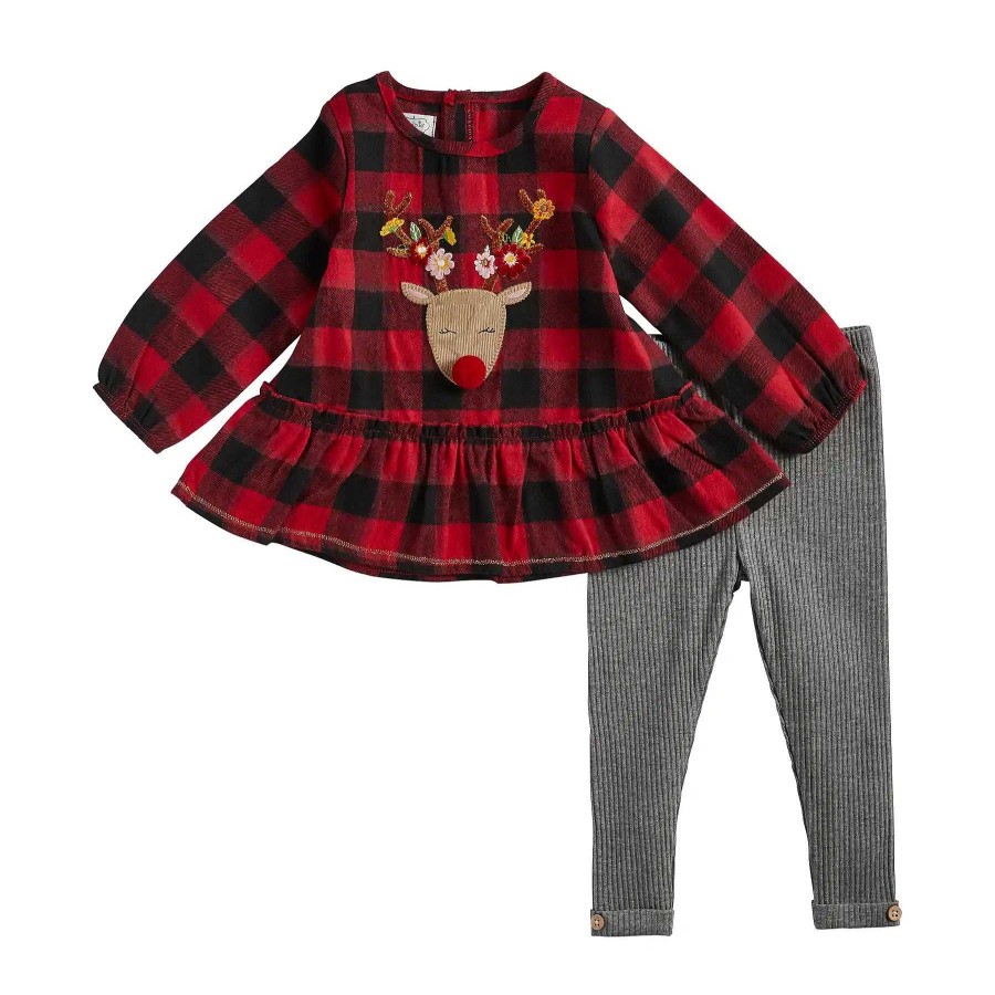 Girl Mud Pie | Tunic & Legging Set, Alpine Reindeer