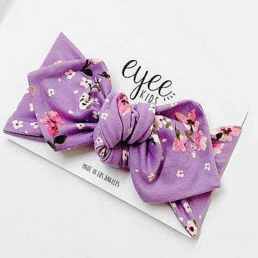 Girl Eyee Kids | Top Knot Headband, Lavender Floral