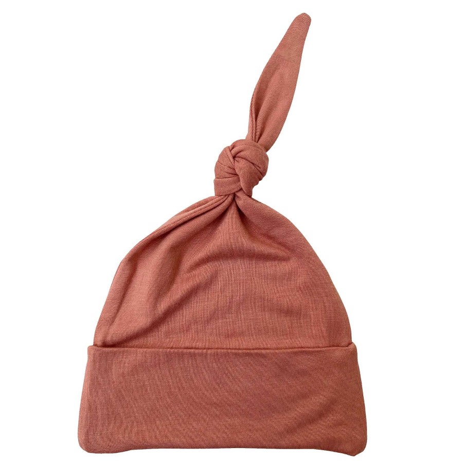 Accessories SpearmintLOVE | Newborn Knot Beanie, Rosewood