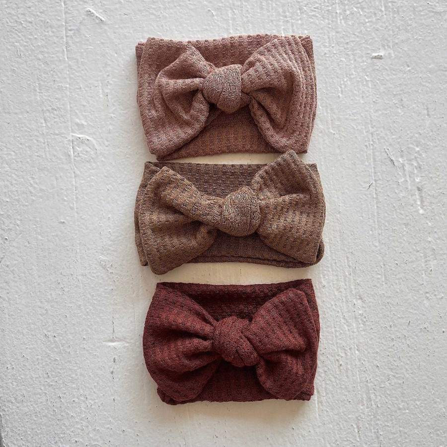 Girl Colty Creek | Waffle Bow Headband, Camel