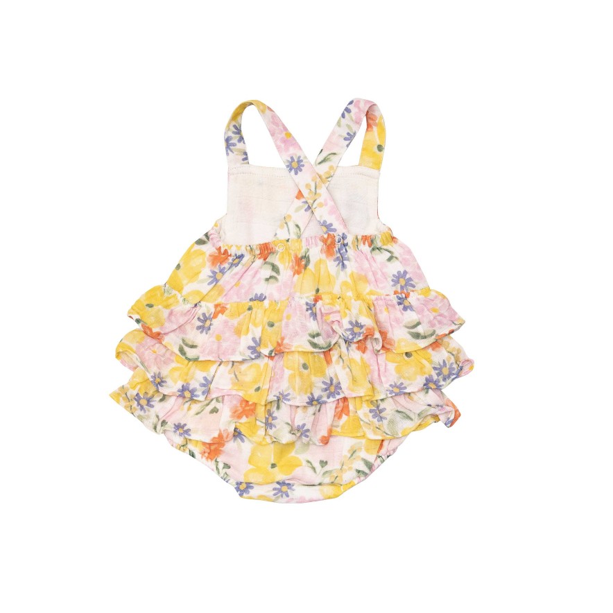 Girl Angel Dear | Ruffle Sunsuit, Floral Mix