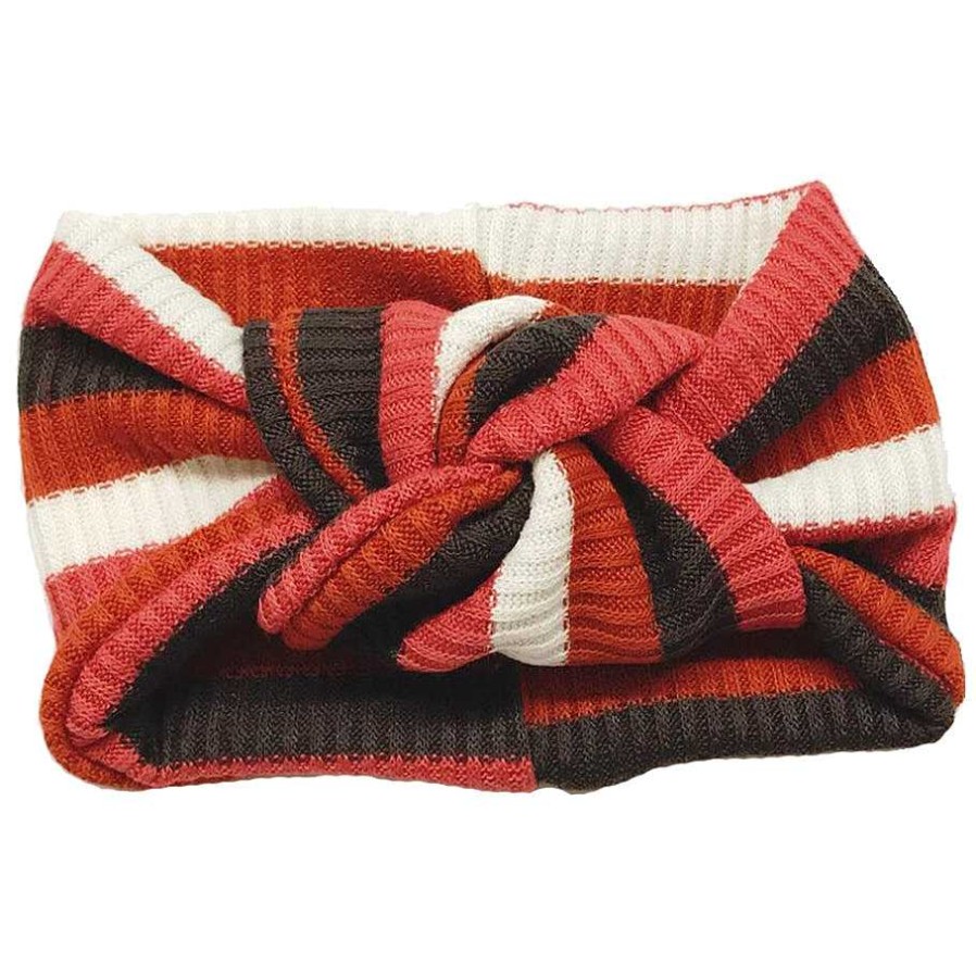 Girl Eyee Kids | Twist Knot Headband, Rust Stripe