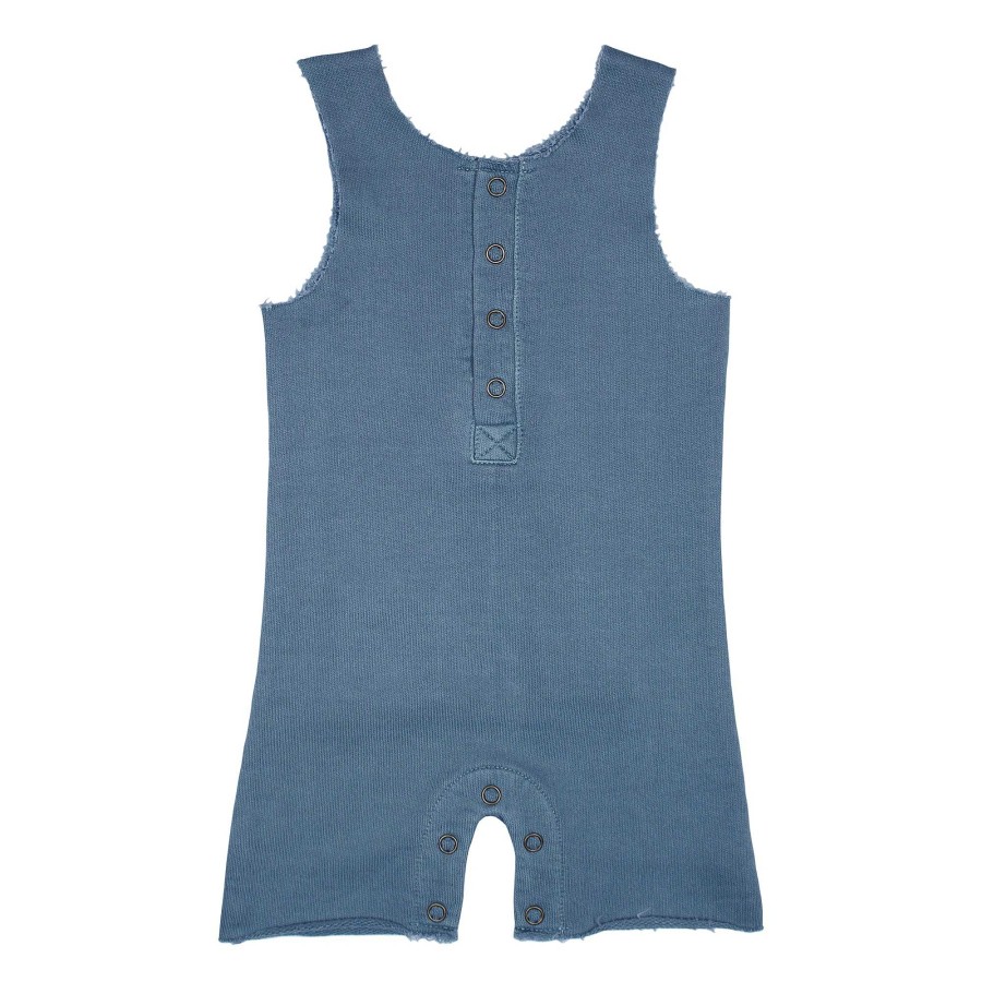 Boy L'ovedbaby | French Terry 2-Sided Romper, Sky