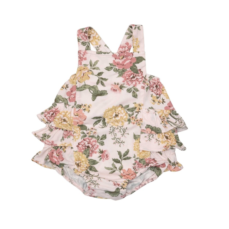 Girl Angel Dear | Ruffle Sunsuit, Dahlia