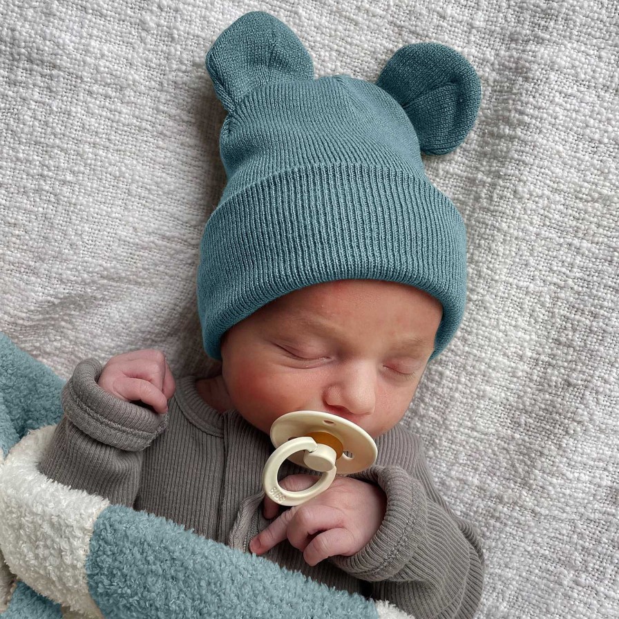 Accessories SpearmintLOVE | Baby'S First Hat, Sky Blue Bear