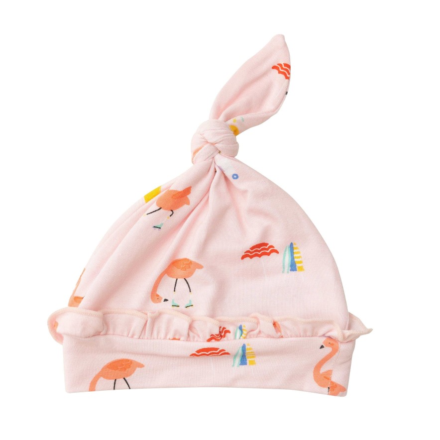 Accessories Angel Dear | Knot Beanie, Boardwalk Flamingos