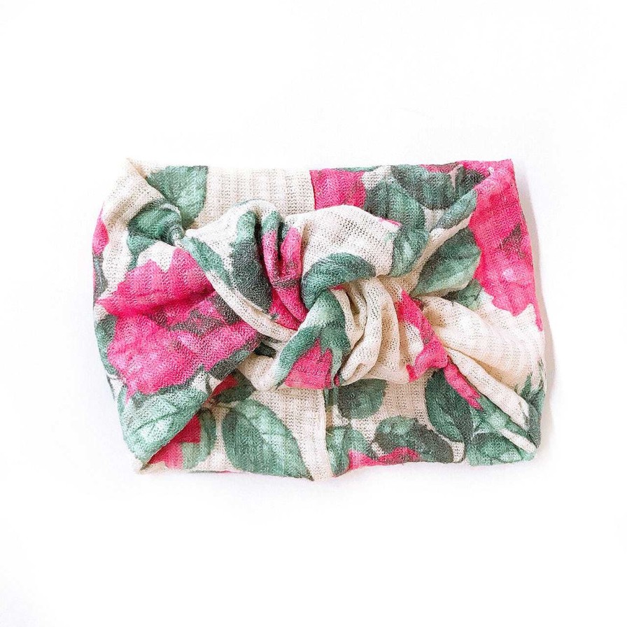 Girl Eyee Kids | Twist Knot Headband, Pink Roses