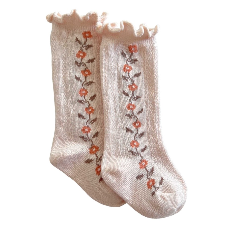 Accessories Sold by SpearmintLOVE | Lettuce Edge Socks, Floral Vine