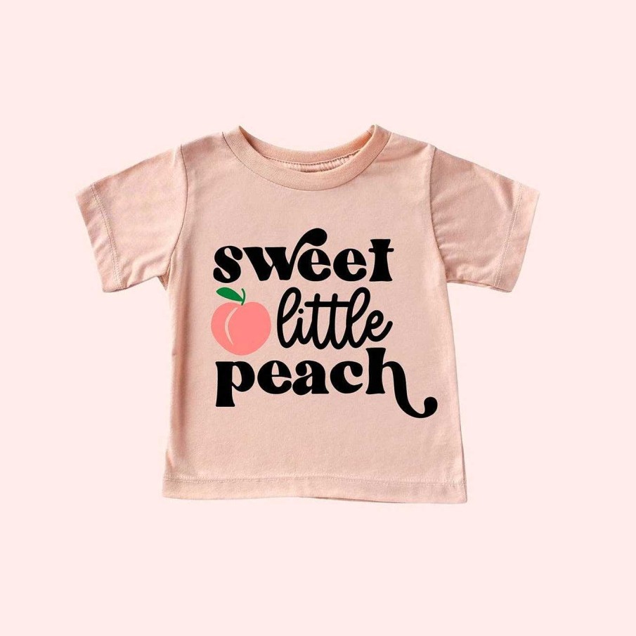 Girl Benny & Ray Apparel | Kid'S Graphic Short Sleeve Tee, Sweet Little Peach