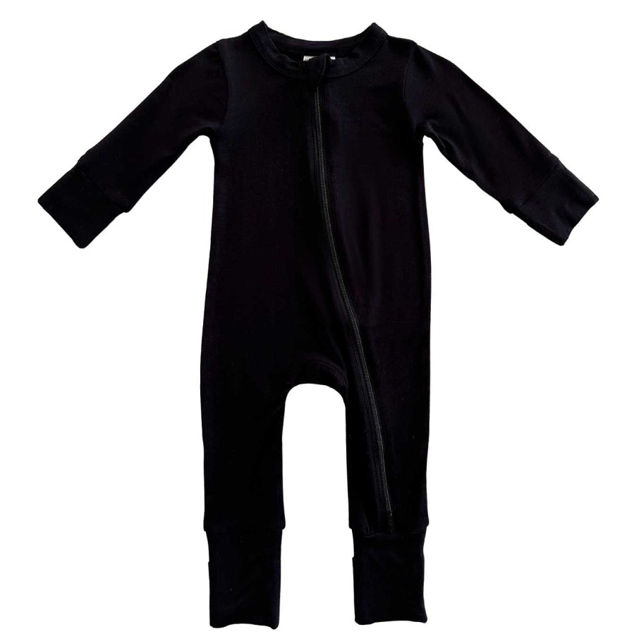 Girl SpearmintLOVE | 2-Way Convertible Zip Romper, Black