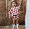 Girl Rylee & Cru | Rylee & Cru Nellie Set, Ruby Plaid