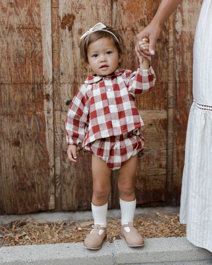 Girl Rylee & Cru | Rylee & Cru Nellie Set, Ruby Plaid