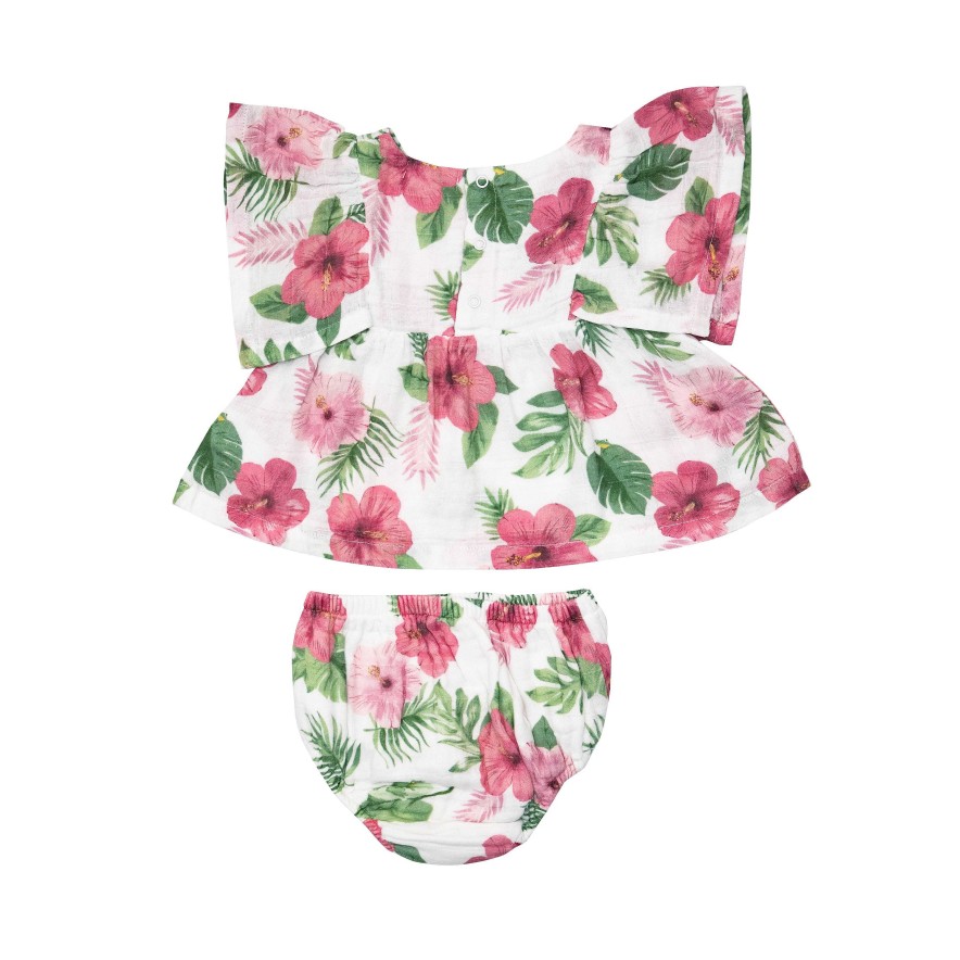 Girl Angel Dear | Boho Top & Bloomer, Hibiscus