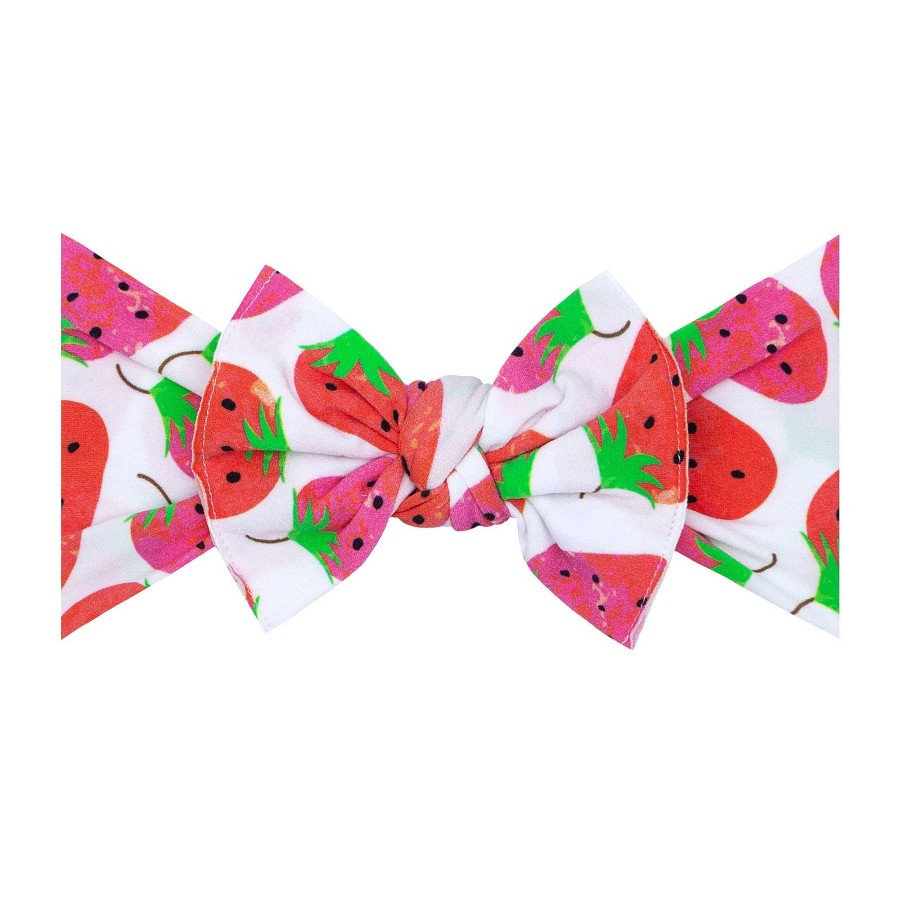 Girl Baby Bling Bows | Printed Knot Bow, Berry Patch