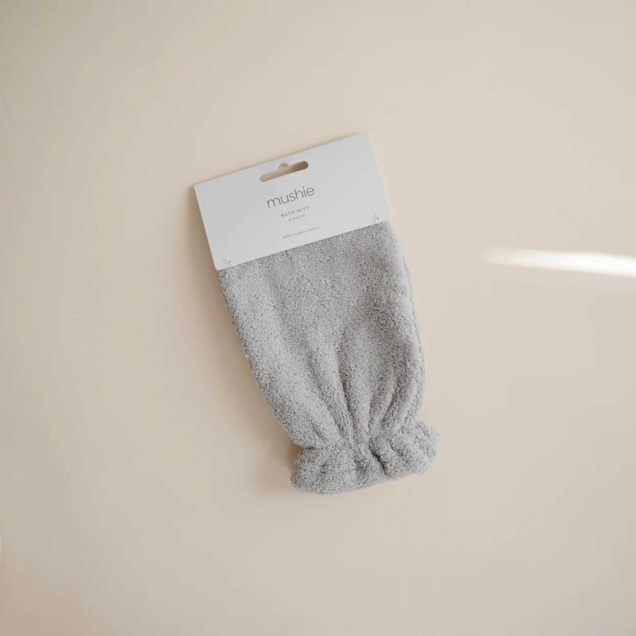 Baby Stuff mushie | Bath Mitt 2-Pack, Grey