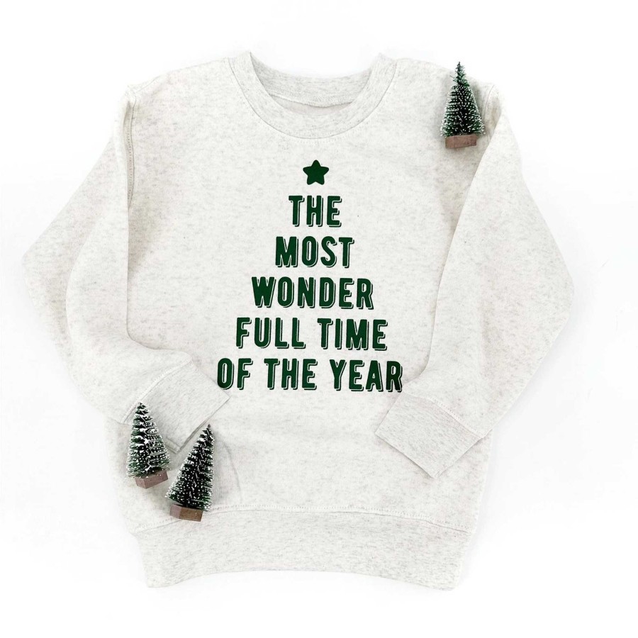 Girl The Wishing Elephant | The Most Wonder Full Time Of The Year Kids Christmas Sweatshirt