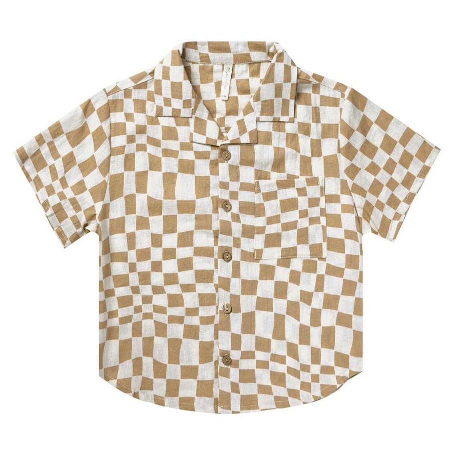 Boy Rylee & Cru | Rylee & Cru Lapel Collar Shirt, Sand Check