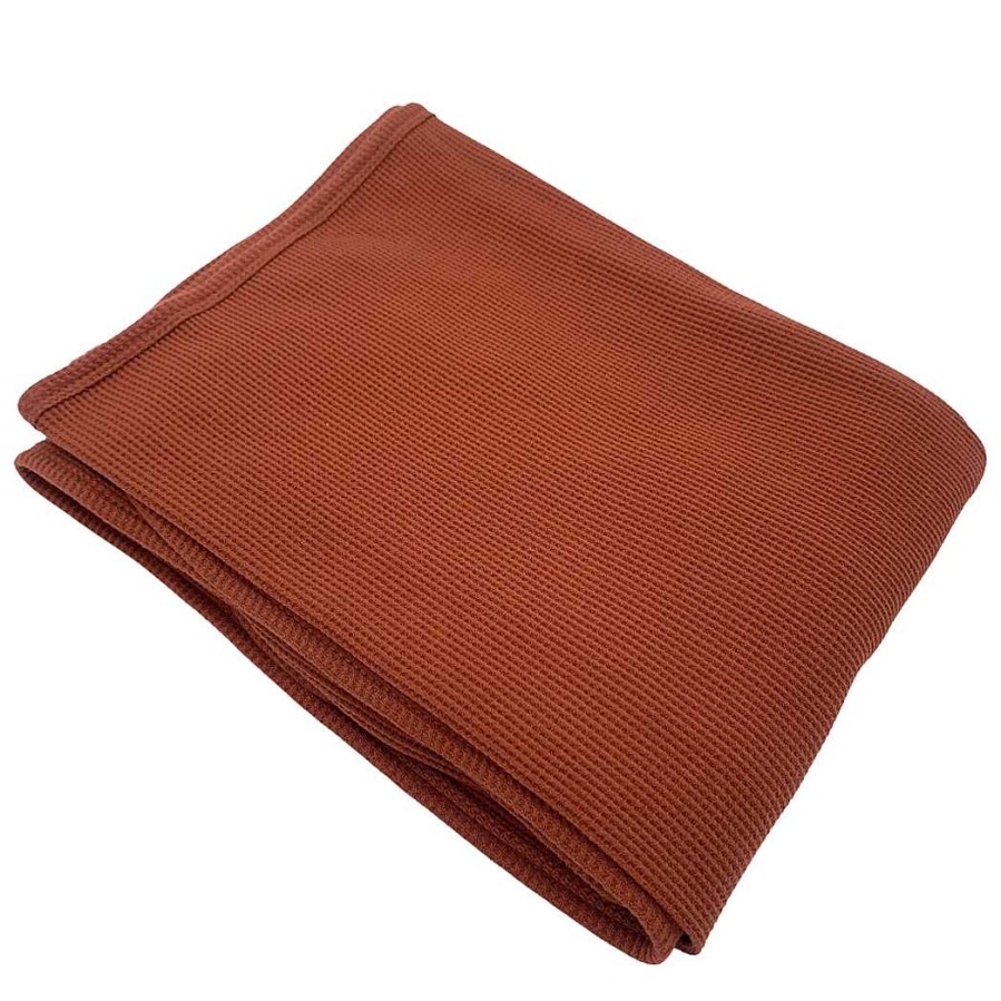 Baby Stuff SpearmintLOVE | Organic Cotton Waffle Swaddle Blanket, Caramel