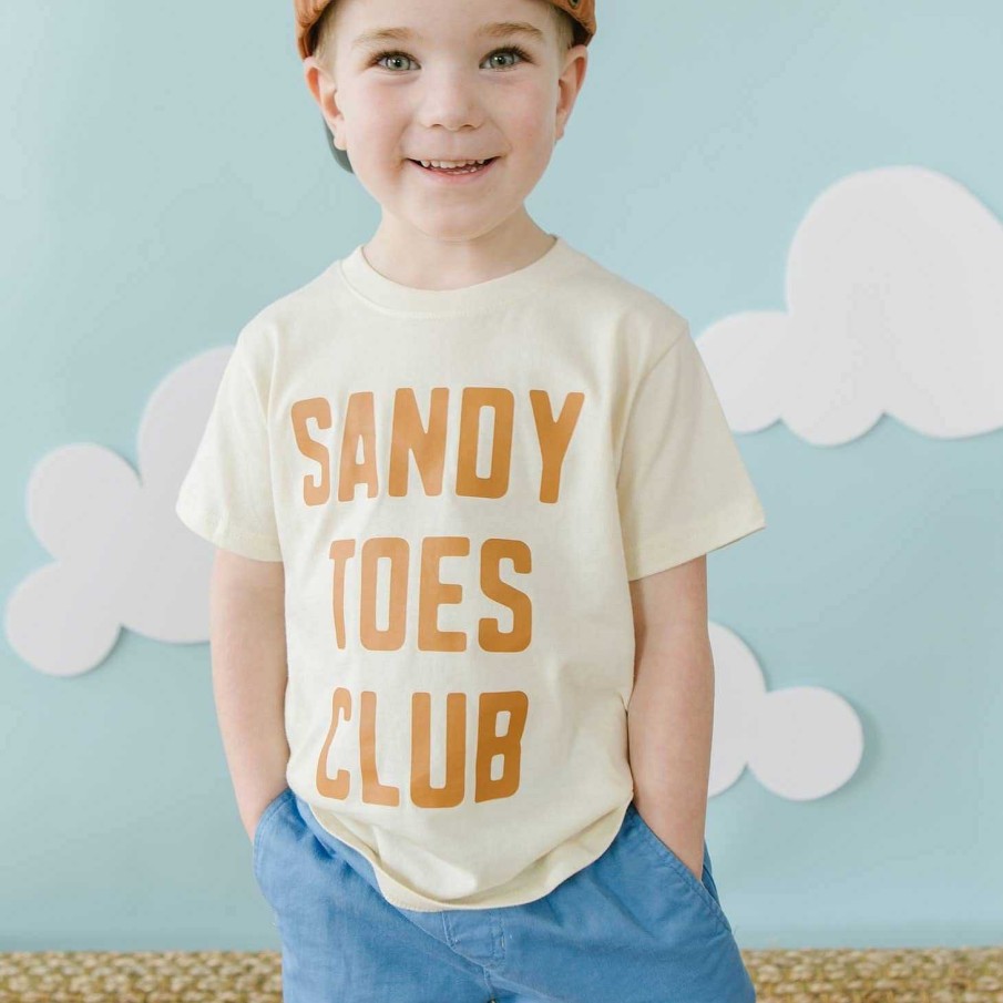 Boy Benny & Ray Apparel | Kid'S Graphic Short Sleeve Tee, Sandy Toes Club