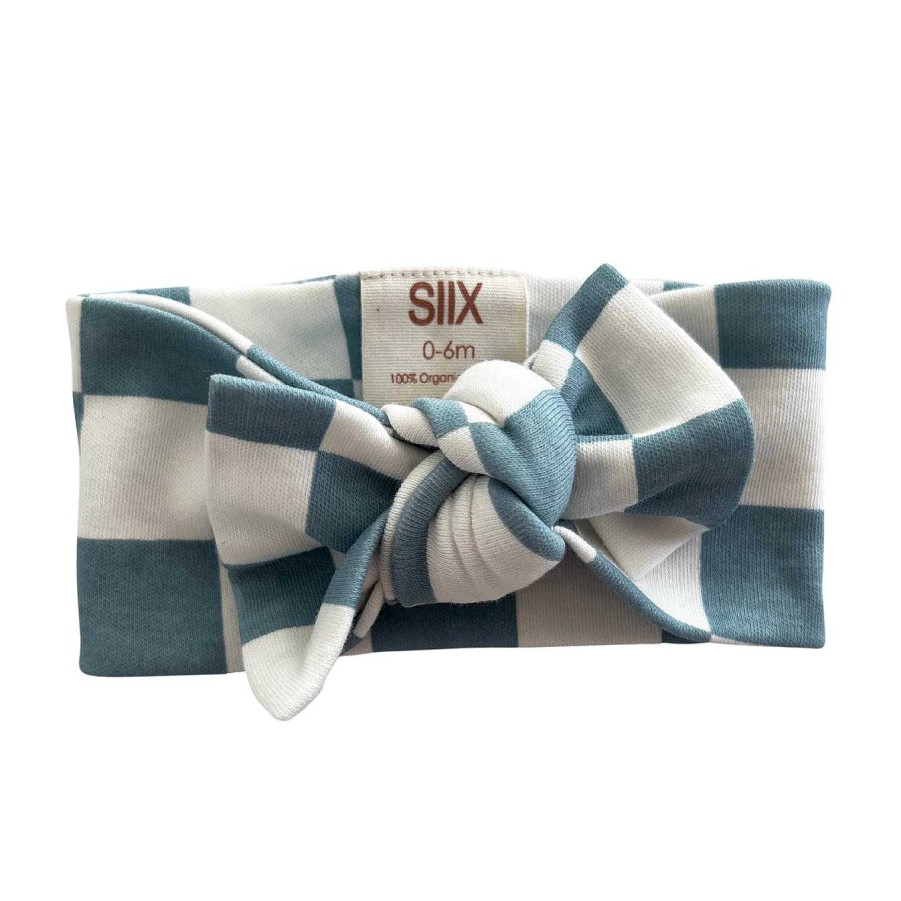 Girl SIIX Collection | Blueberry Muffin Checkerboard / Organic Bow