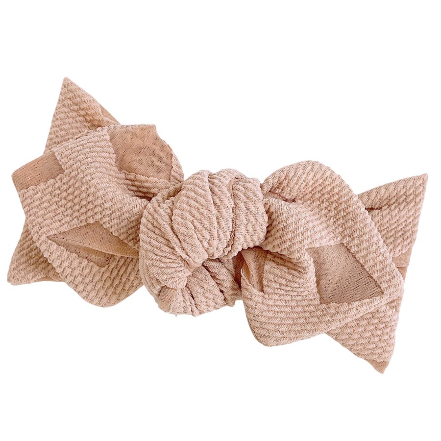 Girl Eyee Kids | Top Knot Headband, Nude Diamond