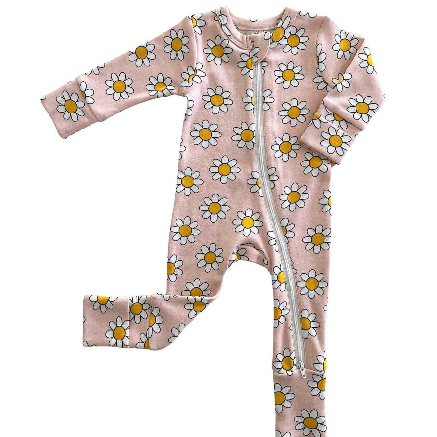 Girl SIIX Collection | Daisy Pop Taffy / Organic 2-Way Zip Romper