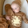 Accessories L'ovedbaby | Organic Cozy Knot Beanie, Toffee Leaf