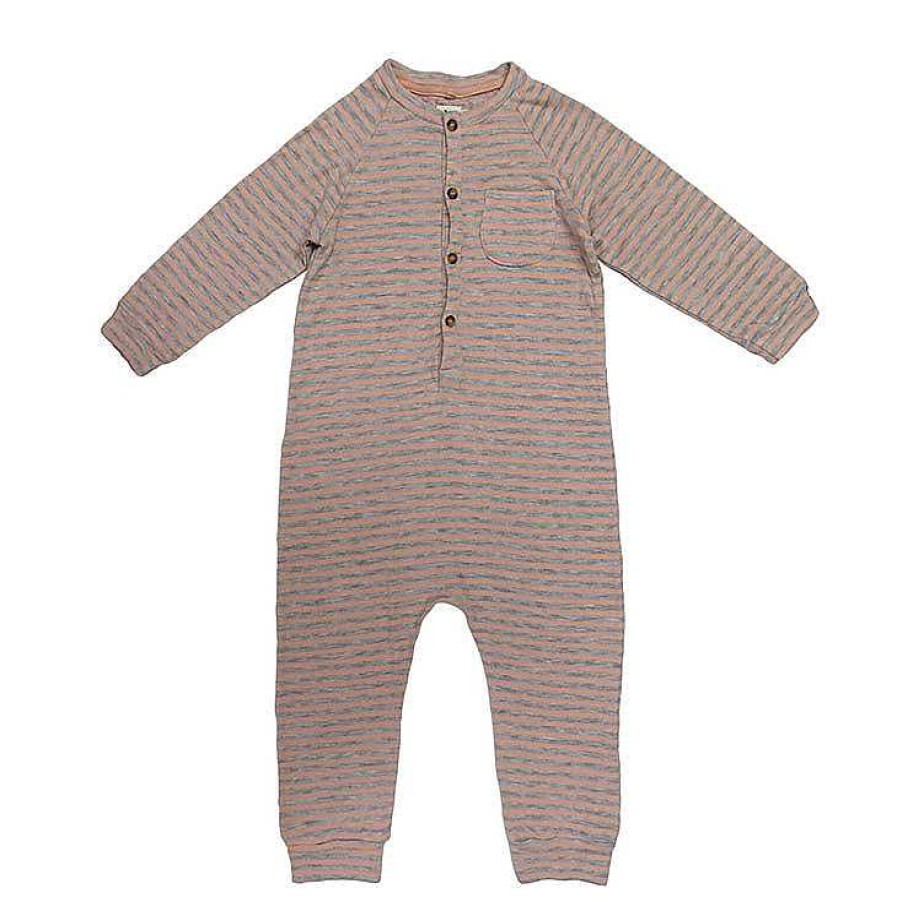 Girl Nico Nico | Halen Striped Romper, Petal