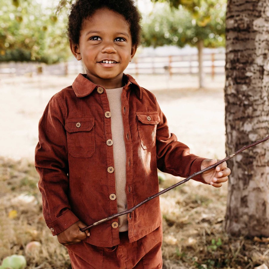 Girl city mouse | Corduroy Button Down Shirt, Rust