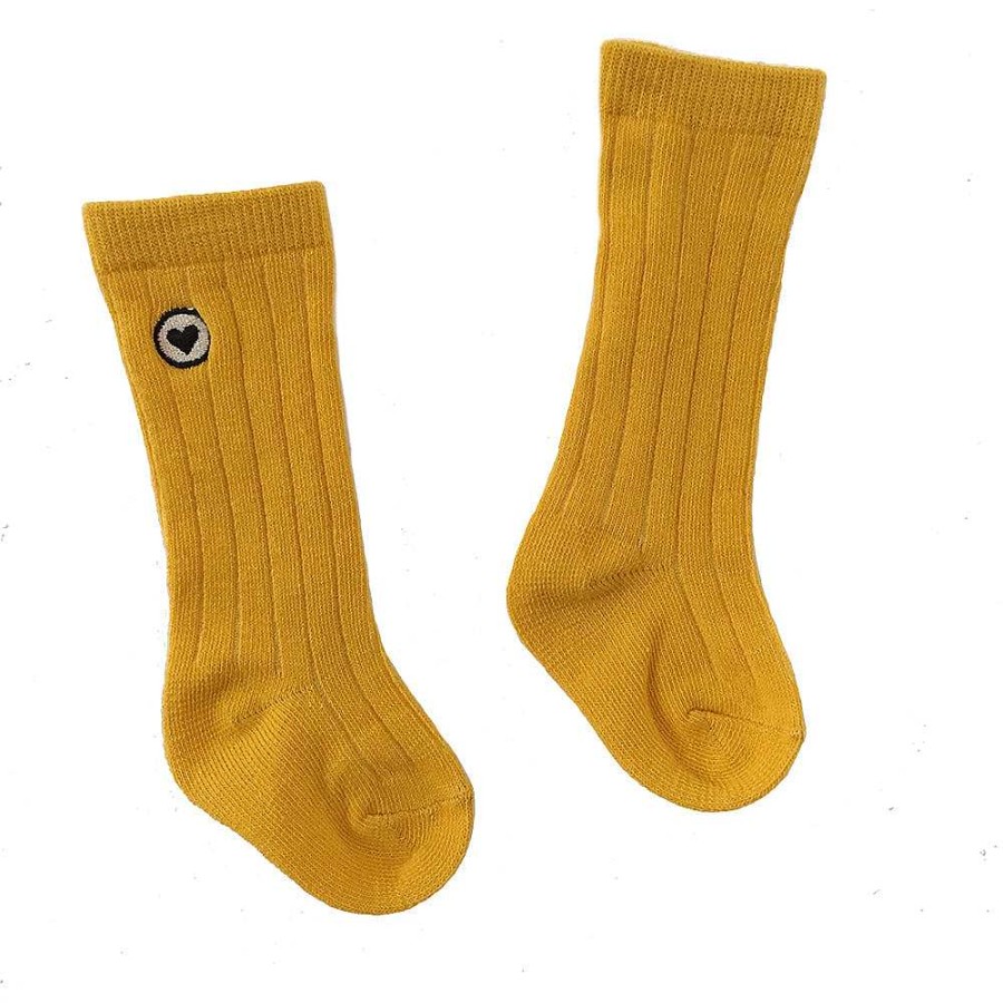 Accessories SpearmintLOVE | Organic Ribbed Knee Sock, Marigold