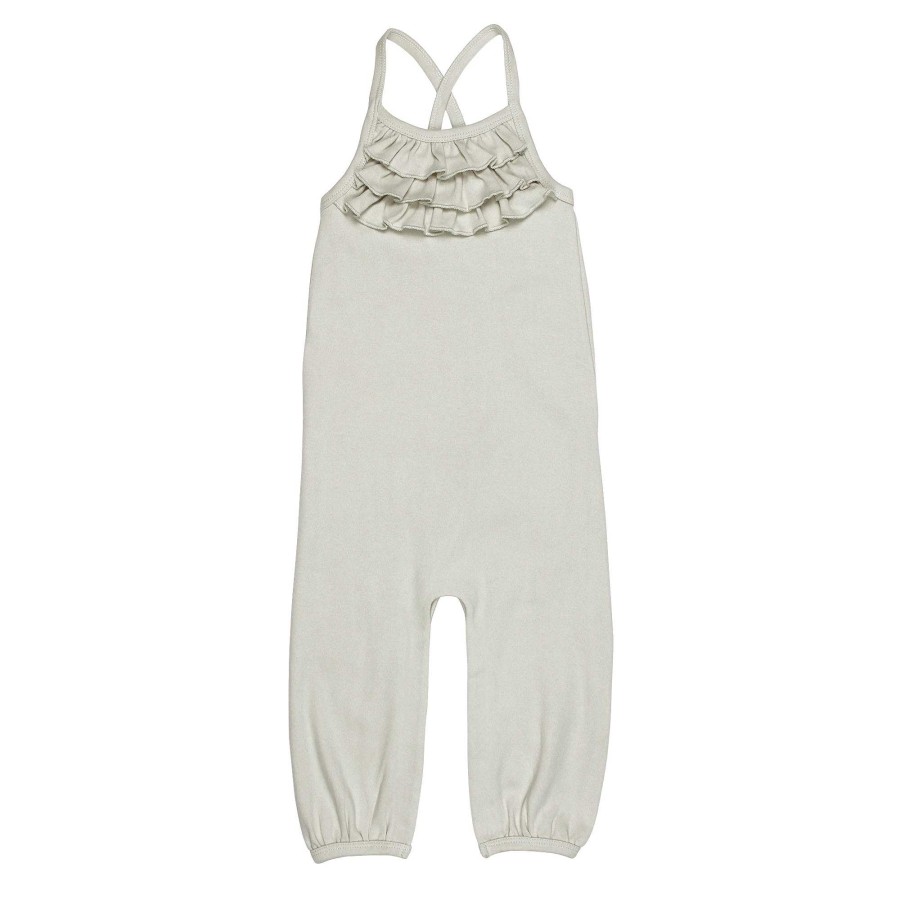 Girl L'ovedbaby | Kids' Organic Halter Romper, Stone