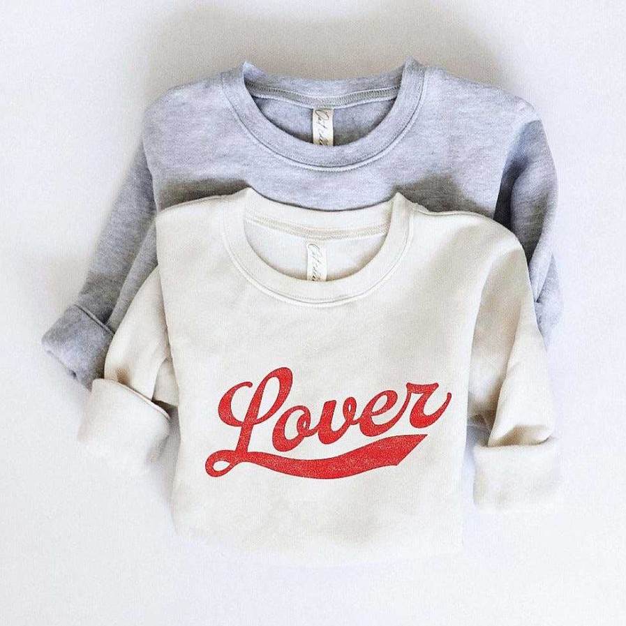 Boy Oat Collective | Lover Toddler Graphic Sweatshirt, Heather Dust