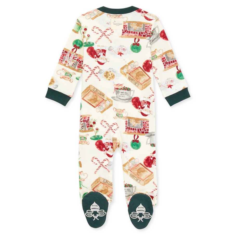 Boy Burt's Bees Baby | Organic Zip Footie, Cute As A Button