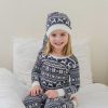 Girl L'ovedbaby | Organic Holiday Lounge & Cap Set, Rudolph