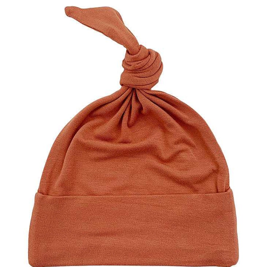 Accessories SpearmintLOVE | Newborn Knot Beanie, Rust