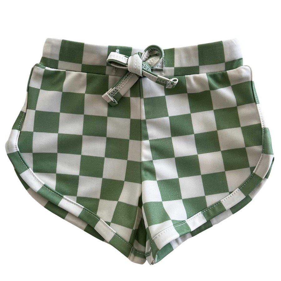 Boy SIIX Collection | Lime Checkerboard / Laguna Swim Short / Upf 50+